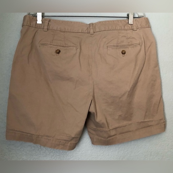 Talbots Khaki The Weekend Chino Shorts Women 14 - Picture 2 of 7